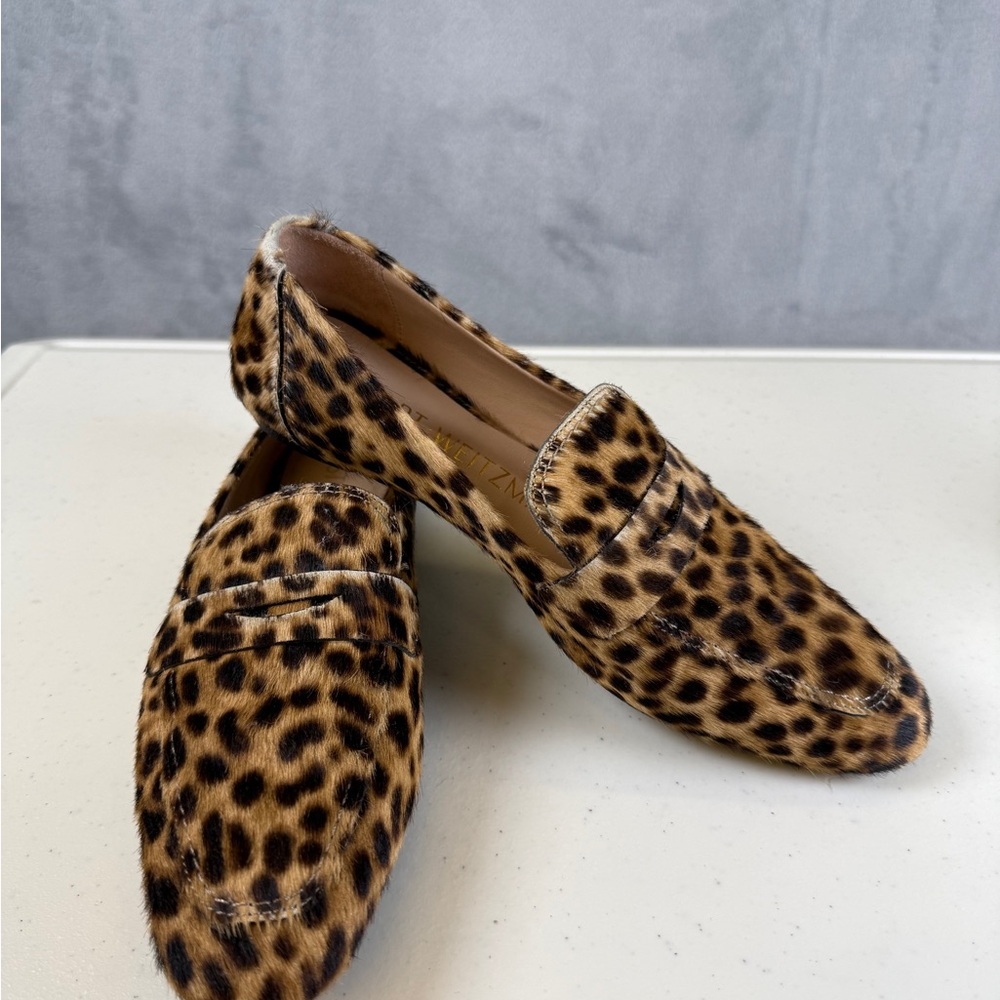 Stuart Weitzman Womens Loafers Size 6.5 Calf Hair Palmer Bold Shoes - Picture 9 of 9